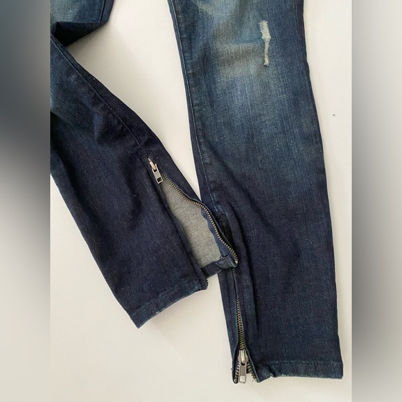 Current/Elliott Jeans Silverlake Zip Skinny Jeans in Sargent Destroy size 26 - Picture 10 of 13